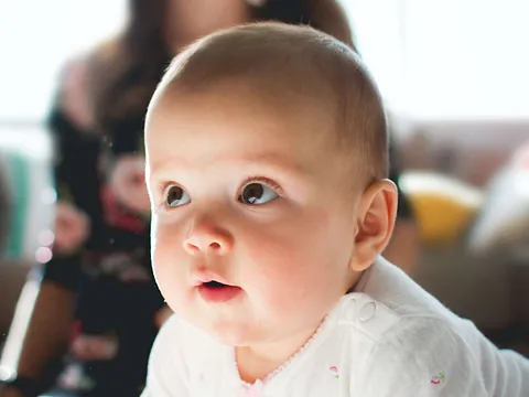 Nærbillede af baby.